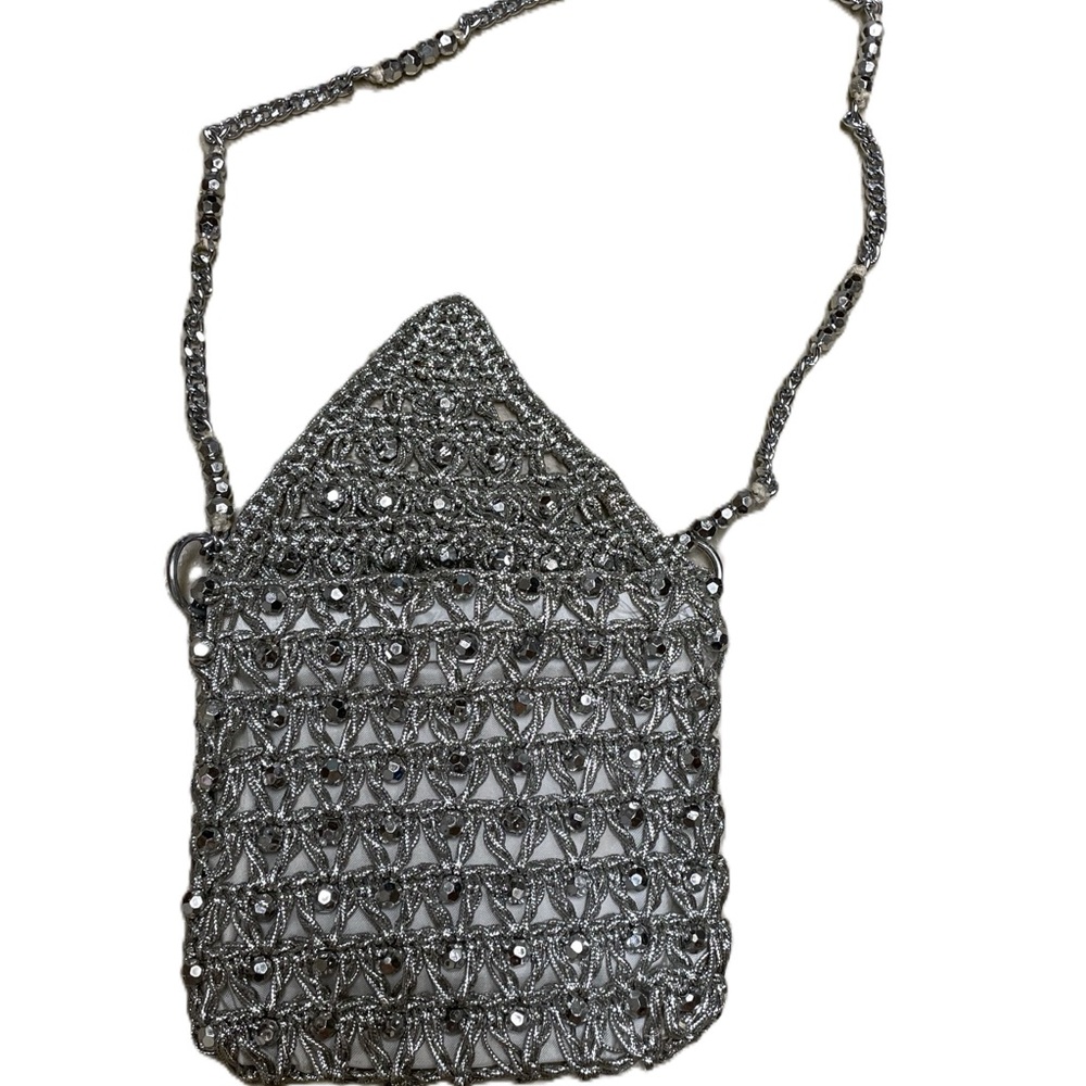 Marcus Brothers Elegant Silver Beaded Women's Bag